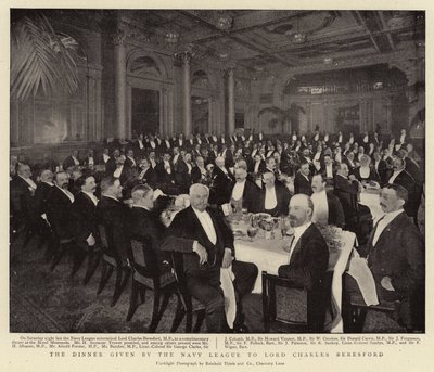 Het diner gegeven door de Marine Liga aan Lord Charles Beresford door English Photographer