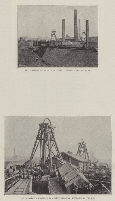 De rampzalige overstroming van Audley Colliery door English Photographer