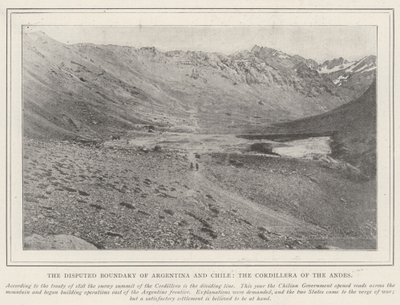 De betwiste grens van Argentinië en Chili, de Cordillera van de Andes door English Photographer