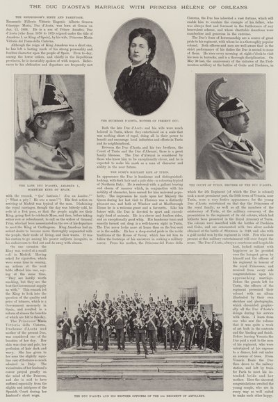 Het Huwelijk van de Hertog van Aosta met Prinses Helene van Orléans door English Photographer