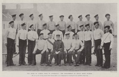 Het bezoek van de hertog van York aan Australië, het detachement van de Royal Irish Guards door English Photographer