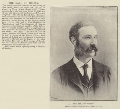 De graaf van Jersey, benoemd tot gouverneur van New South Wales door English Photographer