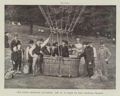Het Fatale Ballonongeluk, de Heer W D Dale in het Crystal Palace door English Photographer