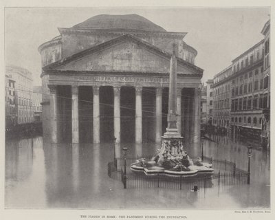 De overstromingen in Rome, het Pantheon tijdens de overstroming door English Photographer