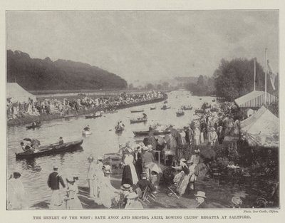 De Henley van het Westen, Bath Avon en Bristol Ariel Roeiverenigingen Regatta in Saltford door English Photographer