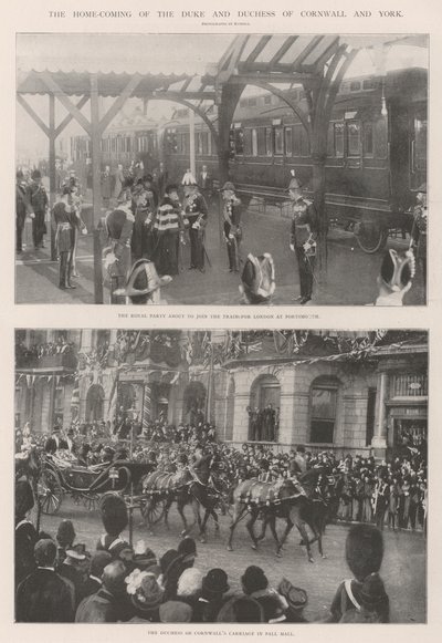 De Thuiskomst van de Hertog en Hertogin van Cornwall en York door English Photographer