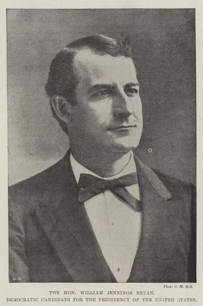 De eerbiedwaardige William Jennings Bryan, Democratische kandidaat voor het presidentschap van de Verenigde Staten door English Photographer