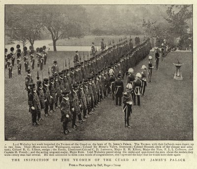 De inspectie van de Yeomen of the Guard in St James