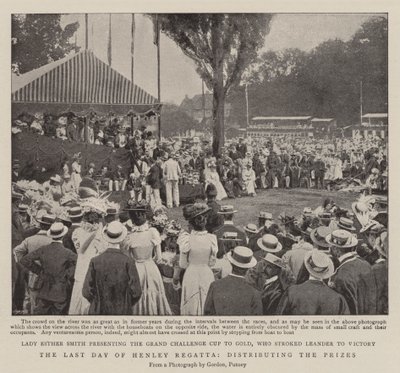 De laatste dag van Henley Regatta, het uitreiken van de prijzen door English Photographer