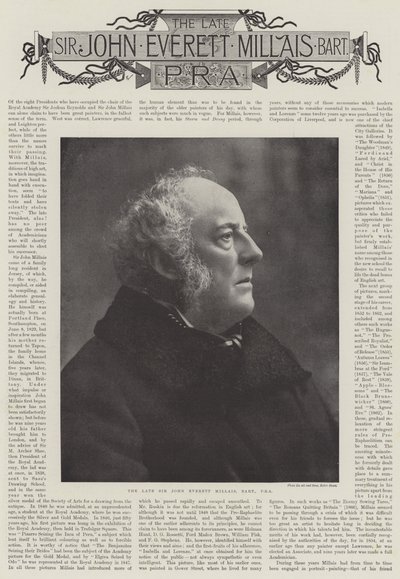De wijlen Sir John Everett Millais, overlijdensberichten door English Photographer