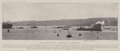 De Lancering van HMS Encounter in Devonport door English Photographer