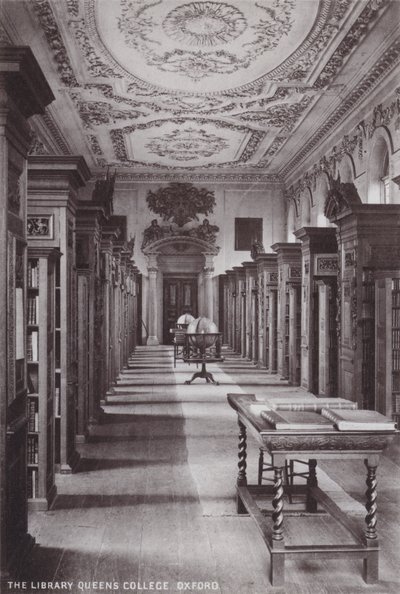 De Bibliotheek Queens College, Oxford door English Photographer