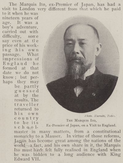 De markies Ito, ex-premier van Japan, op bezoek in Engeland door English Photographer