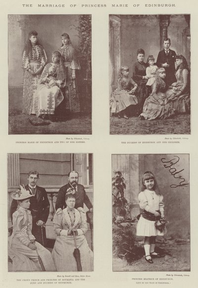 Het huwelijk van prinses Marie van Edinburgh door English Photographer