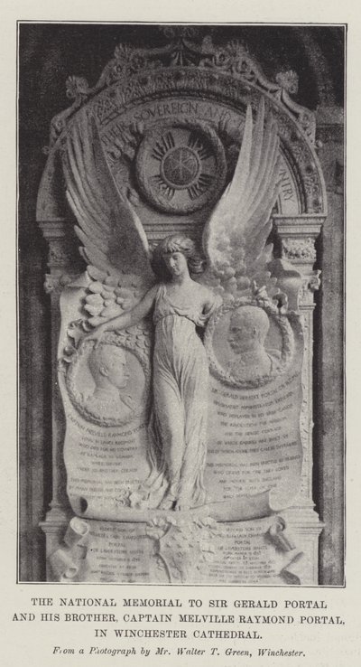 Het nationale monument voor Sir Gerald Portal en zijn broer, kapitein Melville Raymond Portal, in de kathedraal van Winchester door English Photographer