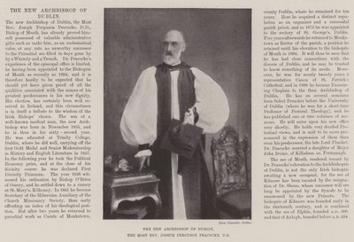 De Nieuwe Aartsbisschop van Dublin, de Zeer Eerwaarde Joseph Ferguson Peacocke, DD door English Photographer