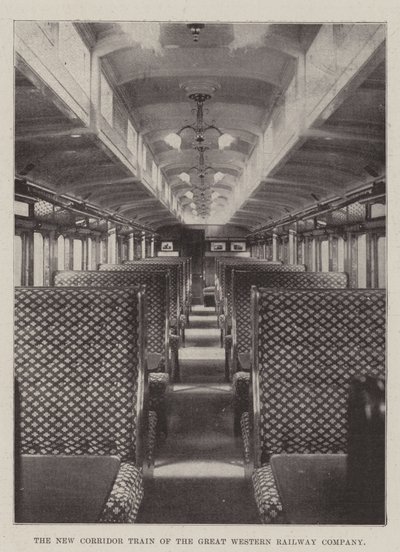 De nieuwe gangtrein van de Great Western Railway Company door English Photographer