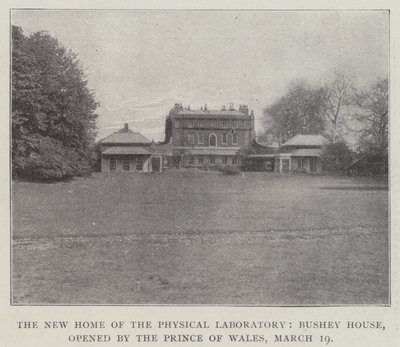 Het Nieuwe Huis van het Fysisch Laboratorium, Bushey House, geopend door de Prins van Wales, 19 maart door English Photographer