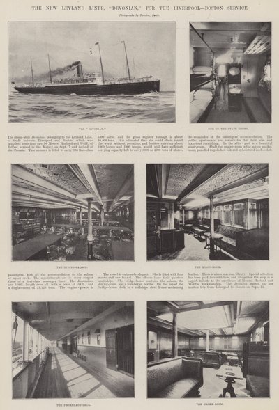 De Nieuwe Leyland Liner, Devonian, voor de Liverpool, Boston Dienst door English Photographer