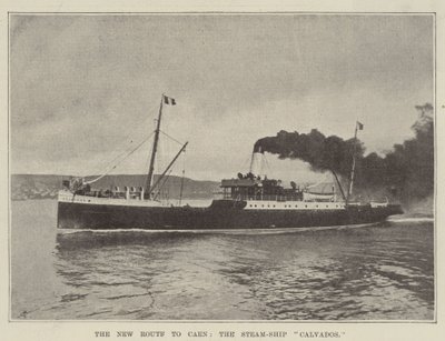 De Nieuwe Route naar Caen, het Stoomschip Calvados door English Photographer