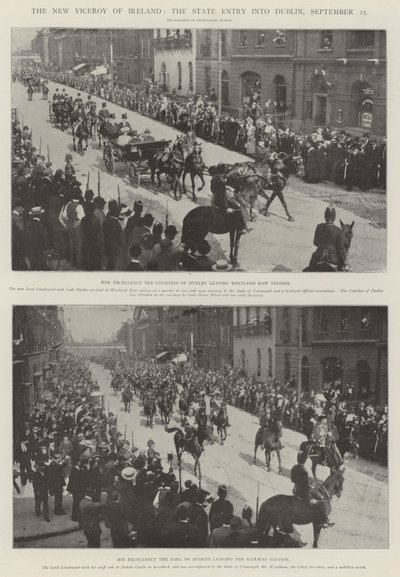 De nieuwe onderkoning van Ierland, de staatsintrede in Dublin, 25 september door English Photographer