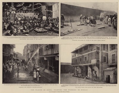 De pest in India, de epidemie bestrijden in Bombay door English Photographer