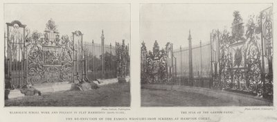 De Heroprichting van de Beroemde Smeedijzeren Schermen in Hampton Court door English Photographer