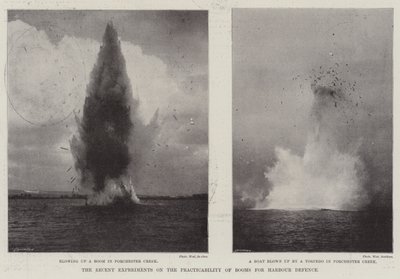 De Recente Experimenten over de Bruikbaarheid van Booms voor Havenverdediging door English Photographer