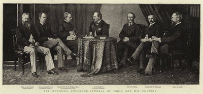 De Aftredende Gouverneur-Generaal van India en zijn Raad door English Photographer