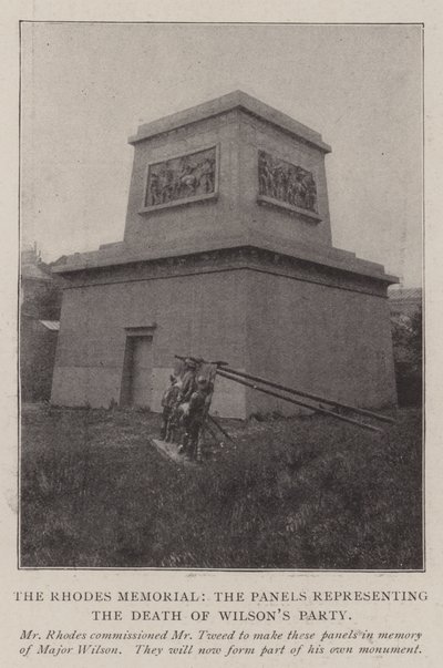 Het Rhodes Memorial, de Panelen die de Dood van Wilsons Partij voorstellen door English Photographer