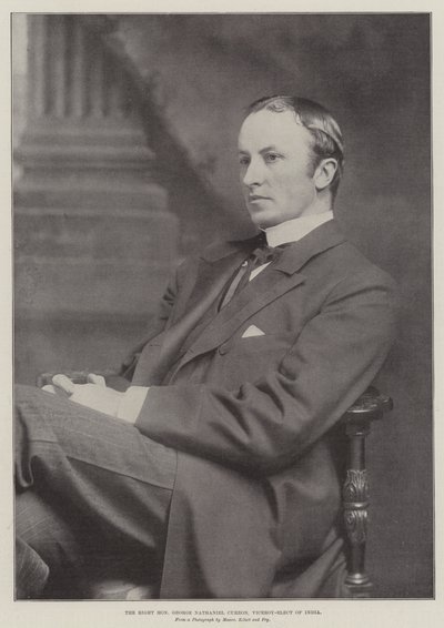 De Zeer Eerwaarde George Nathaniel Curzon, Viceroy-Elect van India door English Photographer