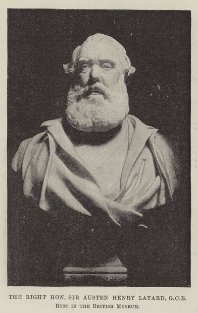 De Zeer Eerwaarde Sir Austen Henry Layard, GCB, Buste in het British Museum door English Photographer