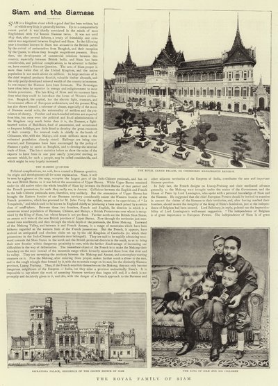 De Koninklijke Familie van Siam door English Photographer