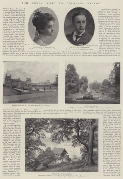 Het Koninklijk Bezoek aan Blenheim Palace, 28 november 1896 door English Photographer