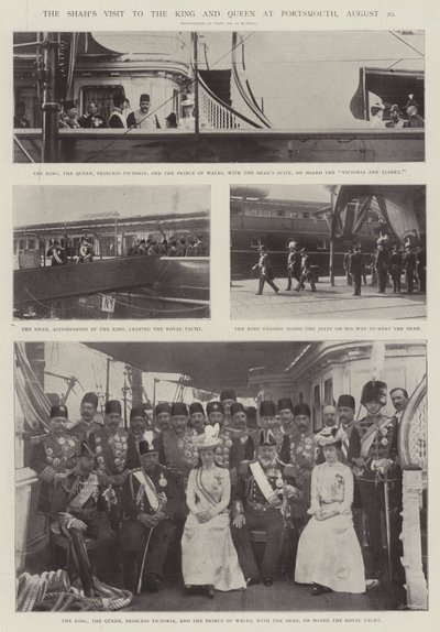 Het Bezoek van de Shah aan de Koning en Koningin in Portsmouth, 20 augustus door English Photographer