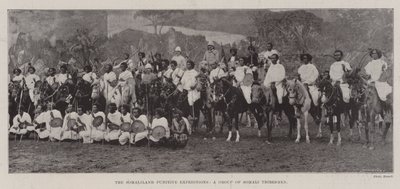 De strafexpedities naar Somaliland, een groep Somalische stamleden door English Photographer