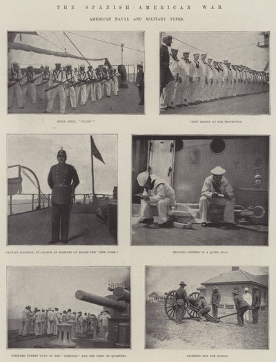 De Spaans-Amerikaanse oorlog, Amerikaanse marine- en militaire types door English Photographer