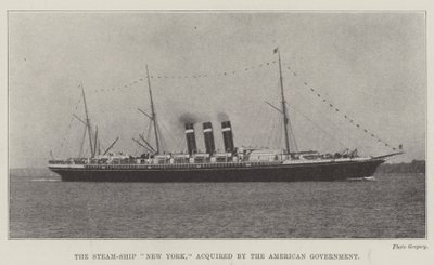 Het stoomschip New York, verworven door de Amerikaanse regering door English Photographer