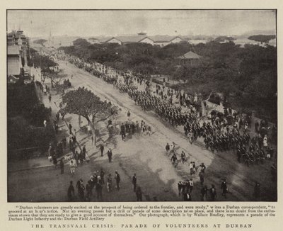 De Transvaal-crisis, parade van vrijwilligers in Durban door English Photographer