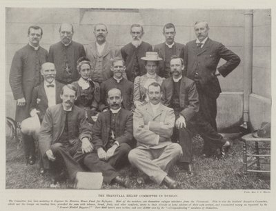 Het Transvaal Relief Committee in Durban door English Photographer