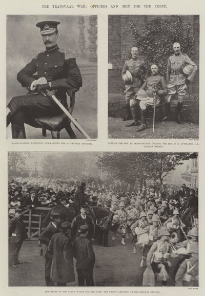 De Transvaal Oorlog, officieren en mannen voor het front door English Photographer