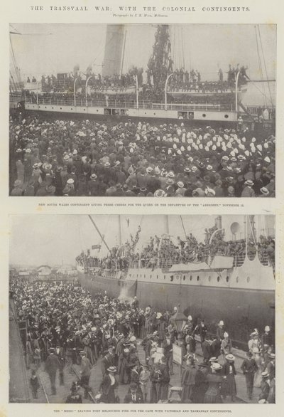 De Transvaaloorlog, met de koloniale contingenten door English Photographer