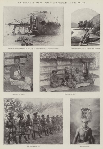 De problemen in Samoa, scènes en schetsen op de eilanden door English Photographer