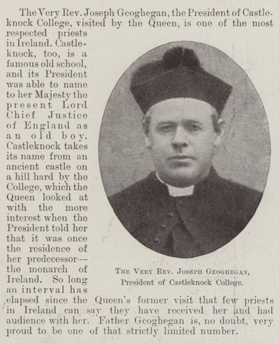De Zeer Eerwaarde Joseph Geoghegan, President van Castleknock College door English Photographer