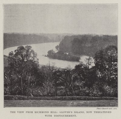 Het Uitzicht vanaf Richmond Hill, Glovers Island, nu bedreigd met Verminking door English Photographer