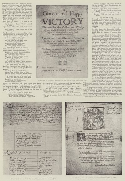 Het eeuwfeest van de vrijwilligers, 1799-1899 door English Photographer