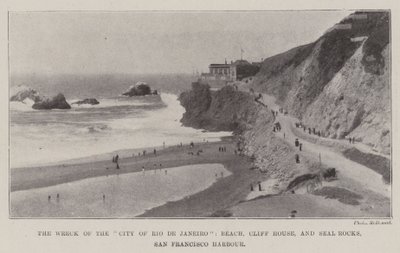 Het wrak van de City of Rio de Janeiro, Strand, Cliff House en Seal Rocks, San Francisco Haven door English Photographer