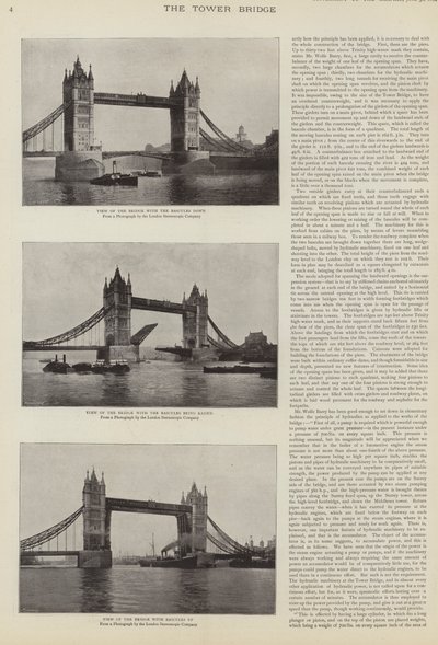 De bouw van de Tower Bridge, Londen door English Photographer