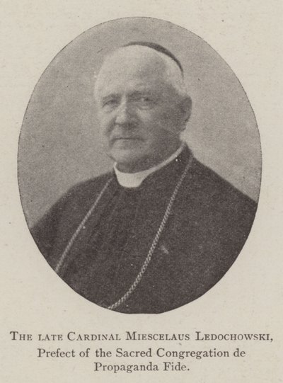 De overleden kardinaal Miescelaus Ledochowski, prefect van de Heilige Congregatie de Propaganda Fide door English Photographer