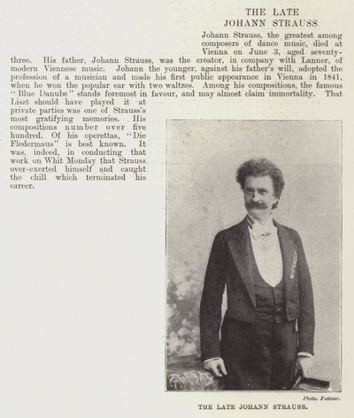 De wijlen Johann Strauss door English Photographer